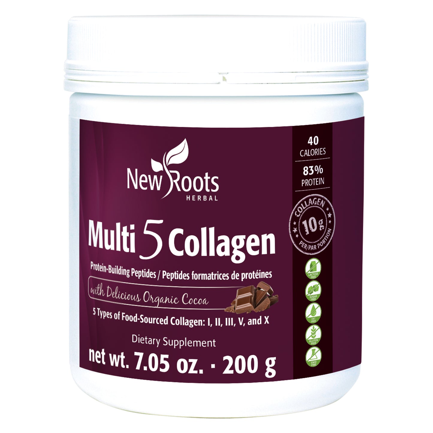 Multi 5 Coco Collagen Powder Supplement (Types I, II, III, V and X)