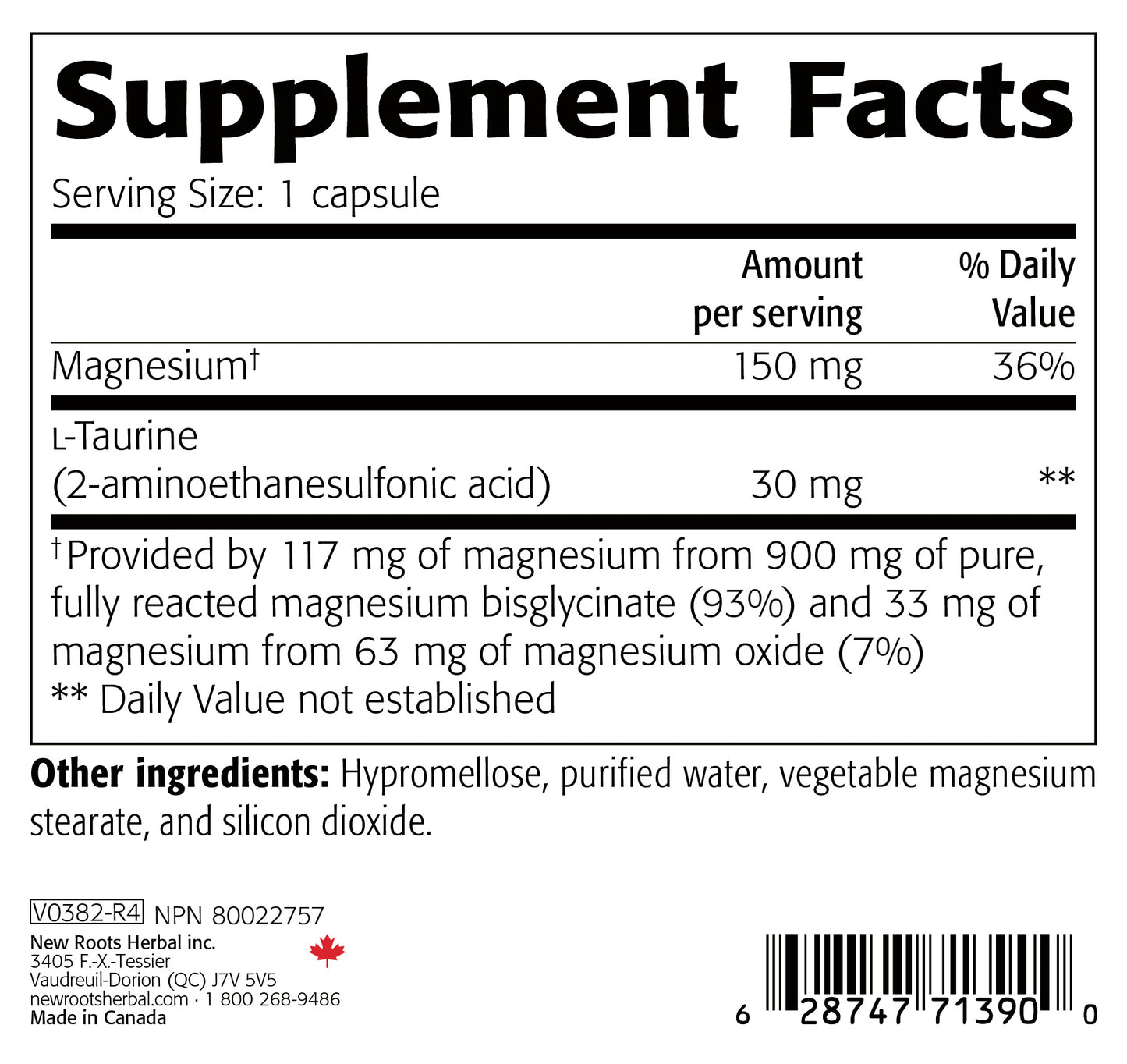 Magnesium Bisglycinate Plus (120 Veg Caps)
