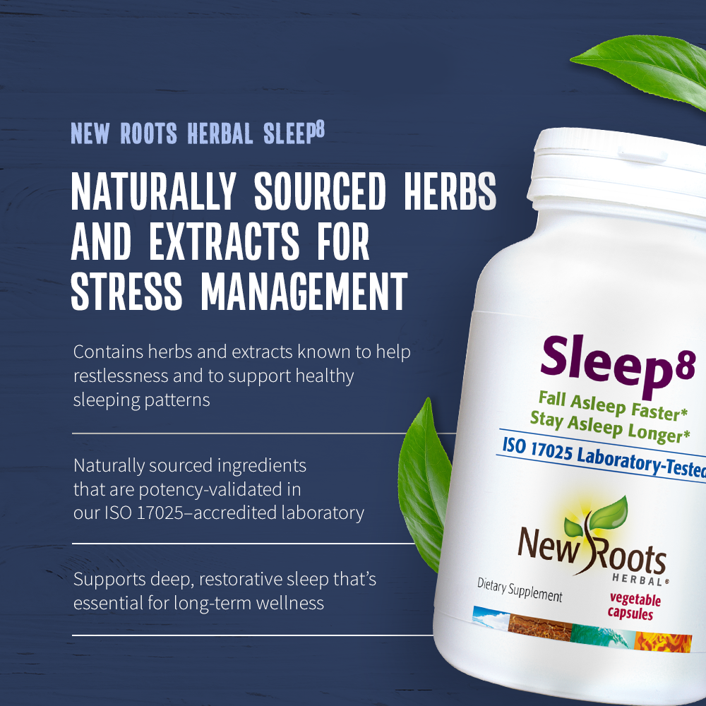 Triple Stress Relief with New Roots Herbal Sleep8™, Lavandulin™, and Just Chillin'™